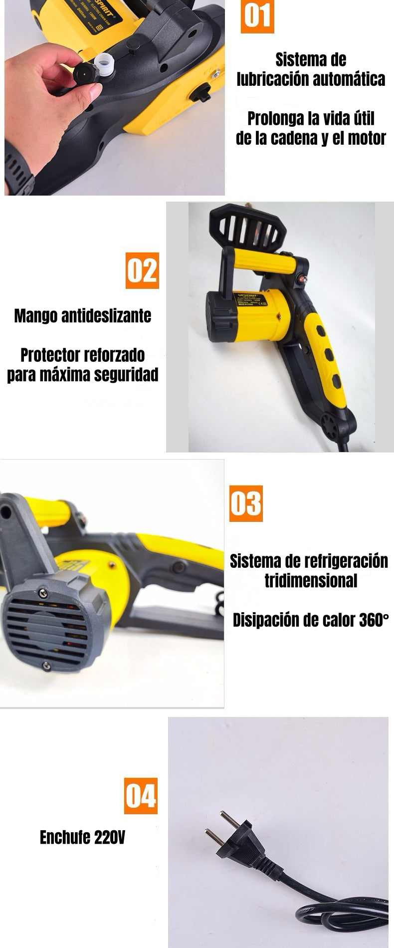 Motosierra Eléctrica 16" 1800W 800RPM J01