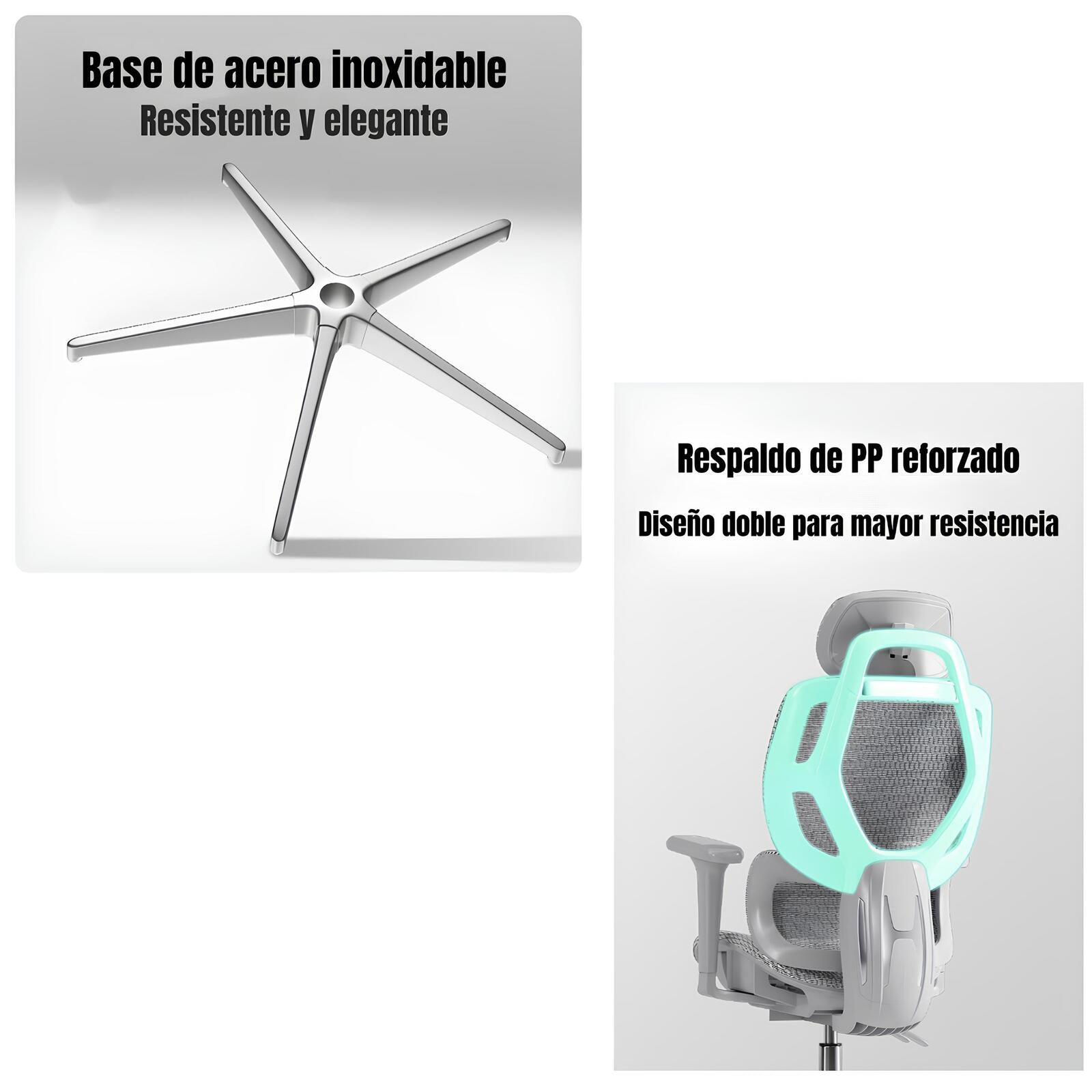 Silla De Escritorio Reclinable Premium E13 Gris LuBabycas