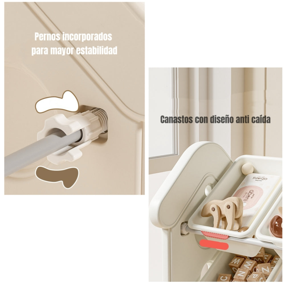 Estante Infantil Organizador De Juguetes Blanco By LuBabycas
