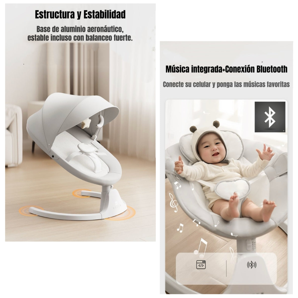 Mecedora Eléctrica LuBabycas BlueTooth Turbo