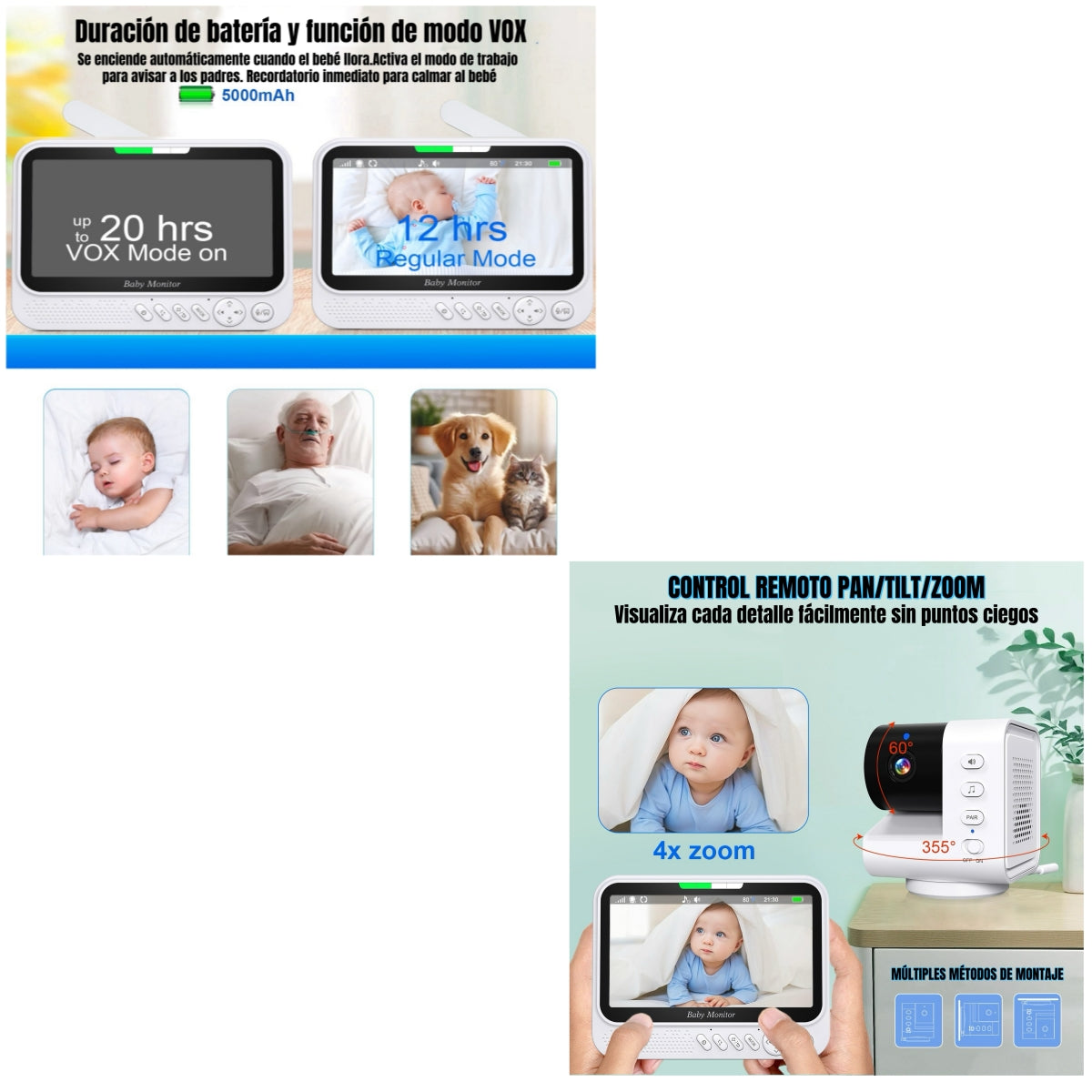 Cámara Monitor Inteligente Premium 7 1080P ABM790 LuBabycas