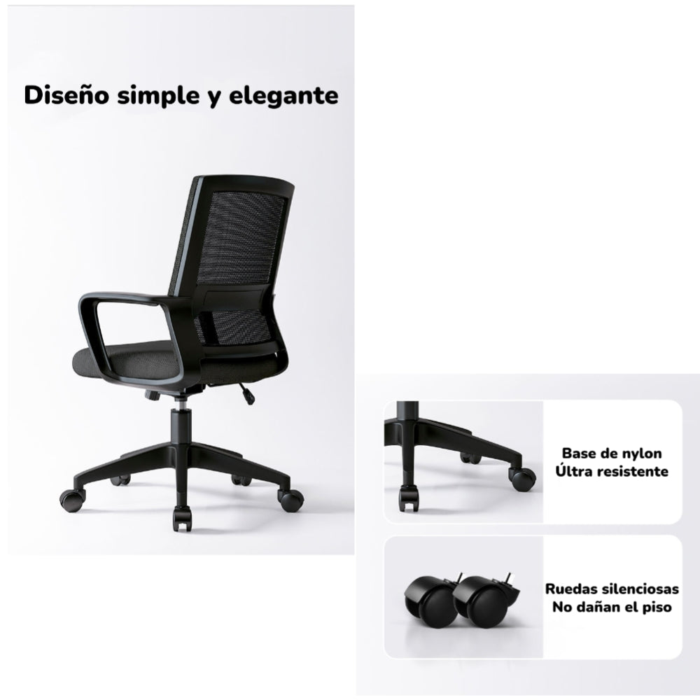 Silla De Escritorio Blanca Con Apoya Cabeza W6015 By LuBabycas