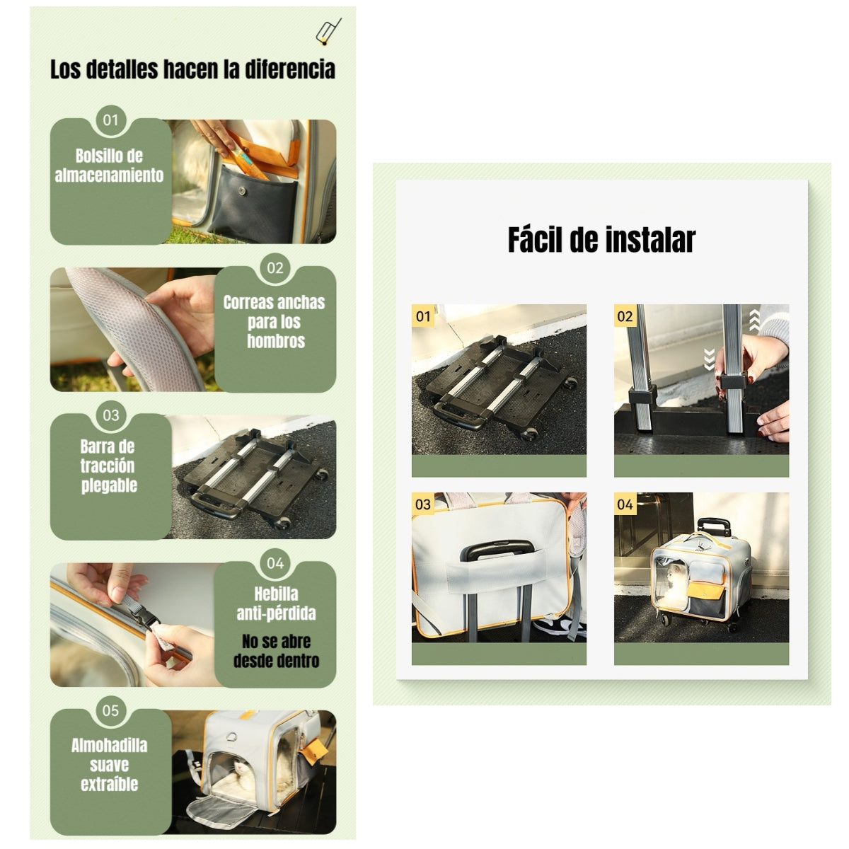 Maleta Mochila Bolso Perros Gatos 3 En 1 Cute By LuBabycas