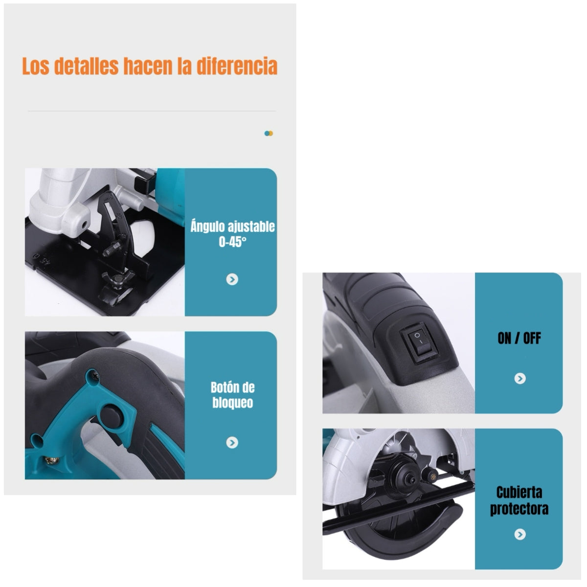 Sierra Circular Eléctrica Con Láser 7-1/4" 1800W G01