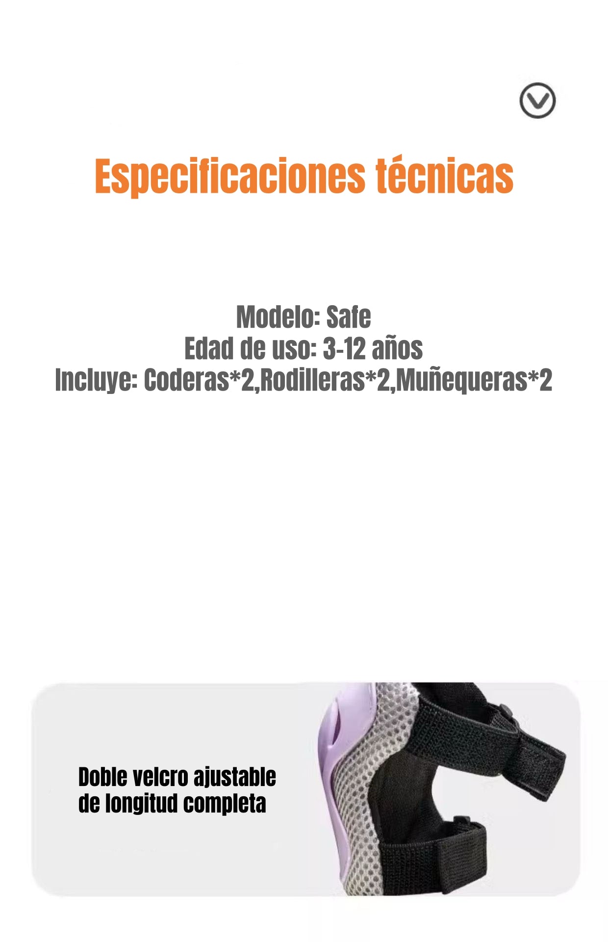 Set Protección Infantil 6 PCS Coderas Rodilleras Muñequeras