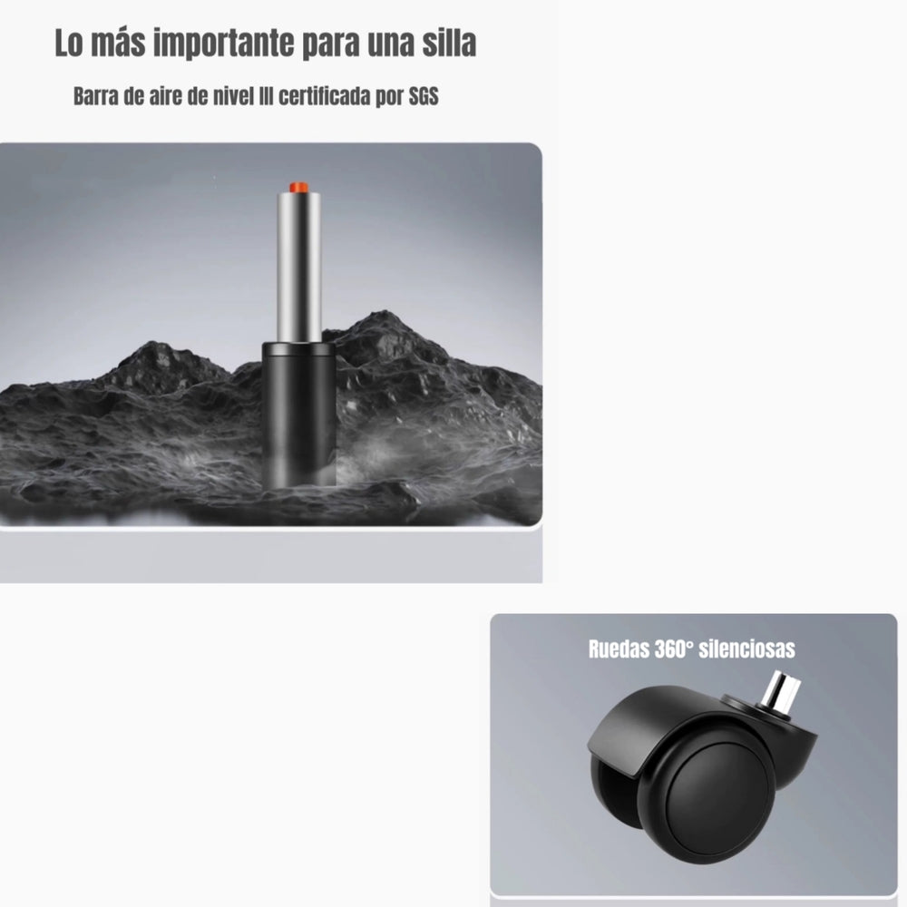 Silla de Escritorio Premium Con Apoya Pies W205 Negra LuBabycas
