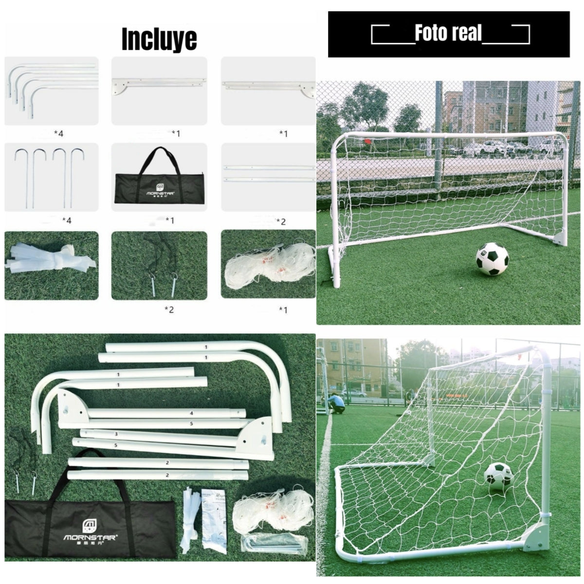 Arco De Fútbol 183x91cm Con Bolso De Transporte LuBabycas