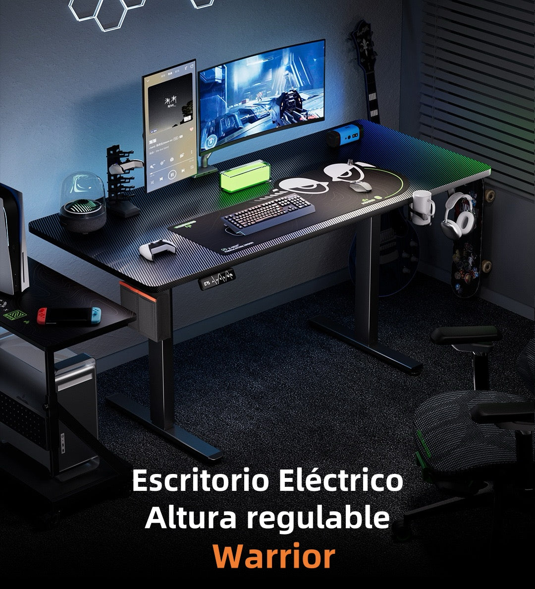 Escritorio Eléctrico Regulable Warrior 120cm LuBabycas