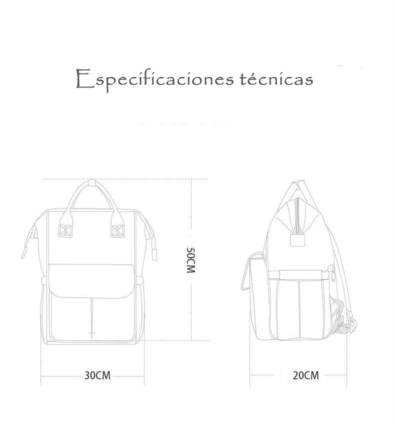 Mochila Maternal Premium Impermeable LuBabycas