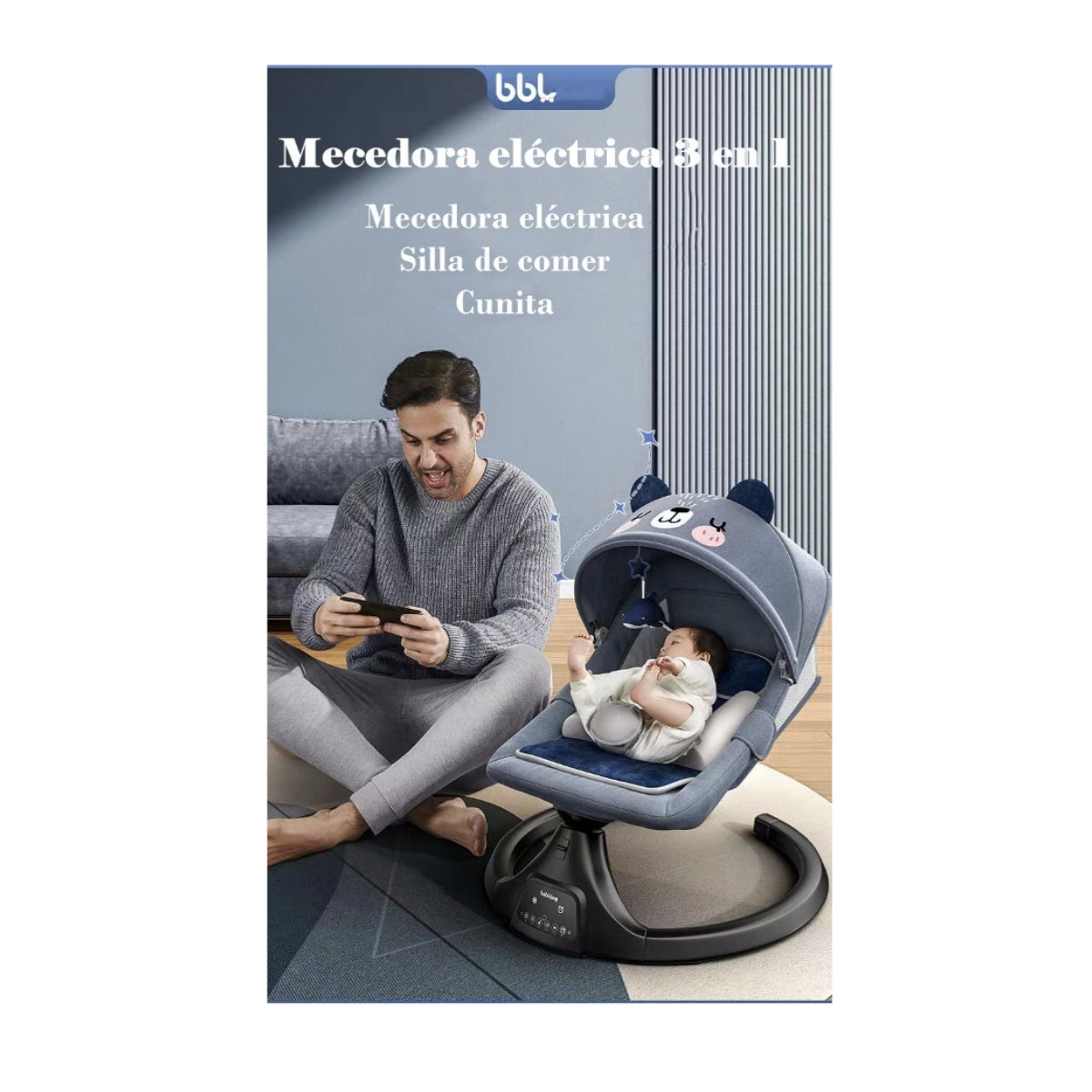 Mecedora Eléctrica Reclinable Bluetooth Lubabycas Universo