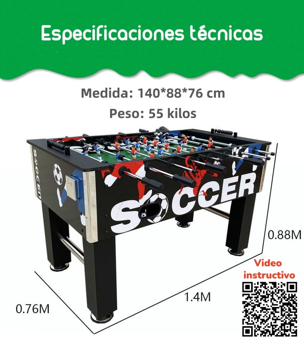 Taca Taca De Fútbol Madera 140*76cm Premium By Lubabycas