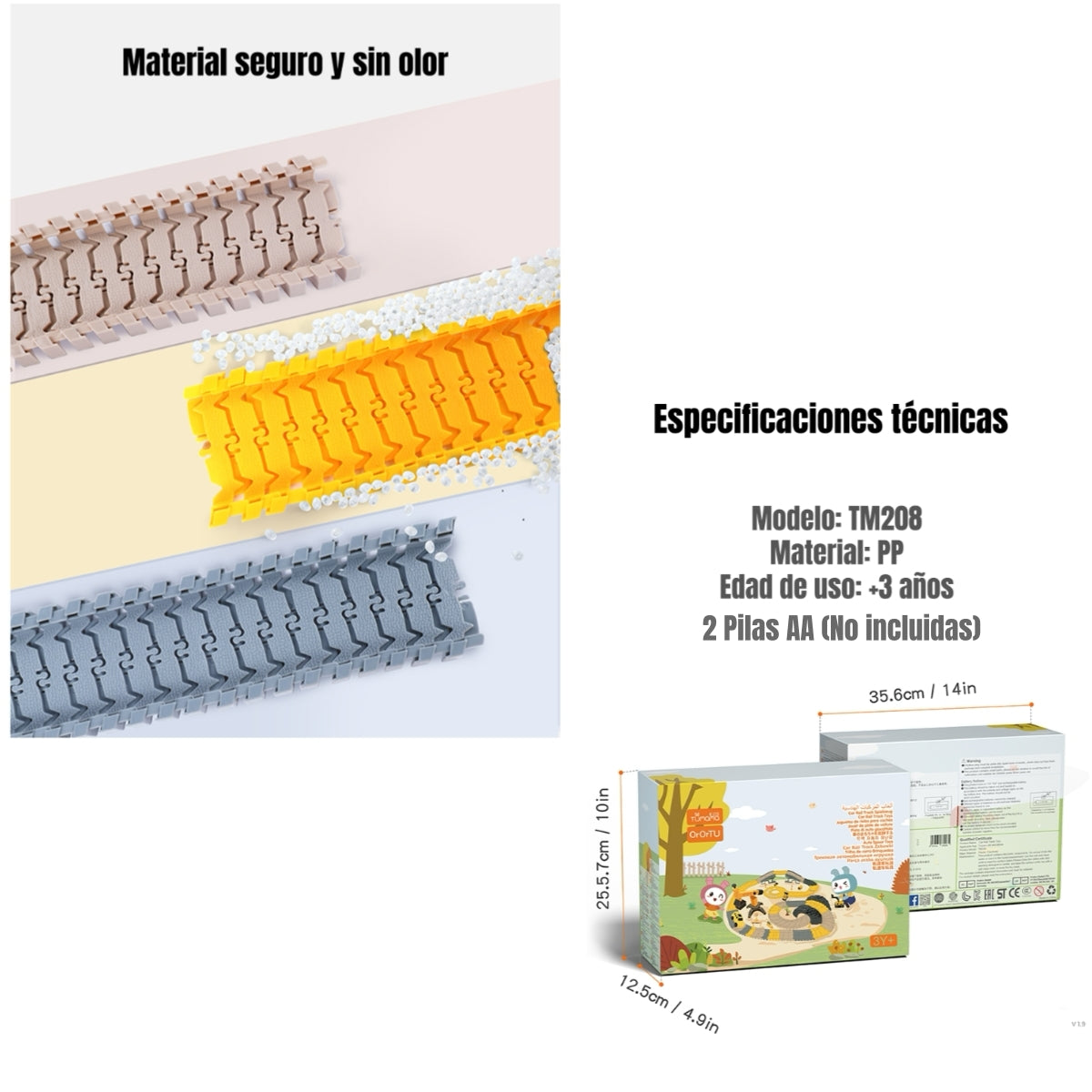 Juguete Autopista Eléctrica 249 Piezas TM208 LuBabycas