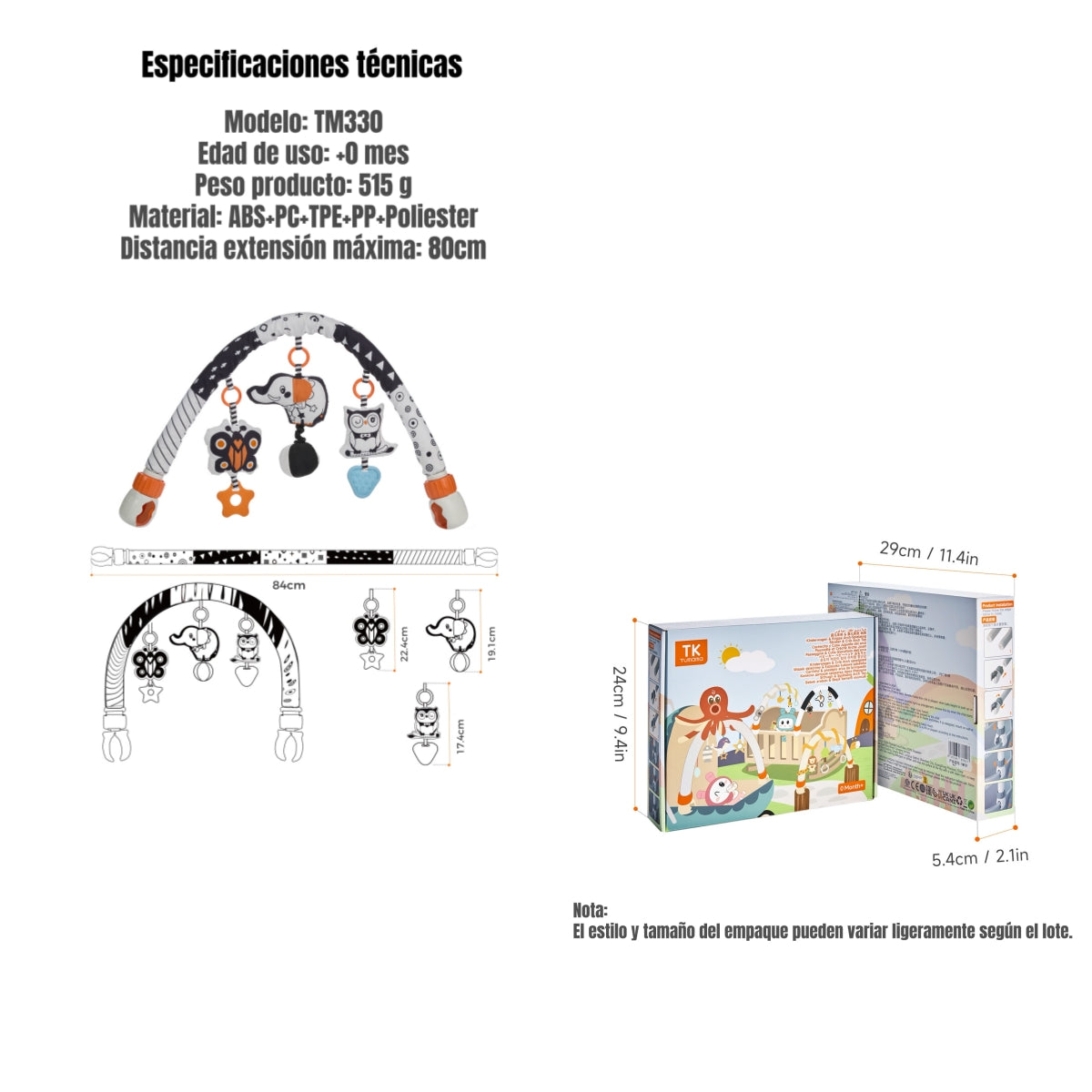 Móvil Para Cuna Coche Multifuncional TM330 LuBabycas