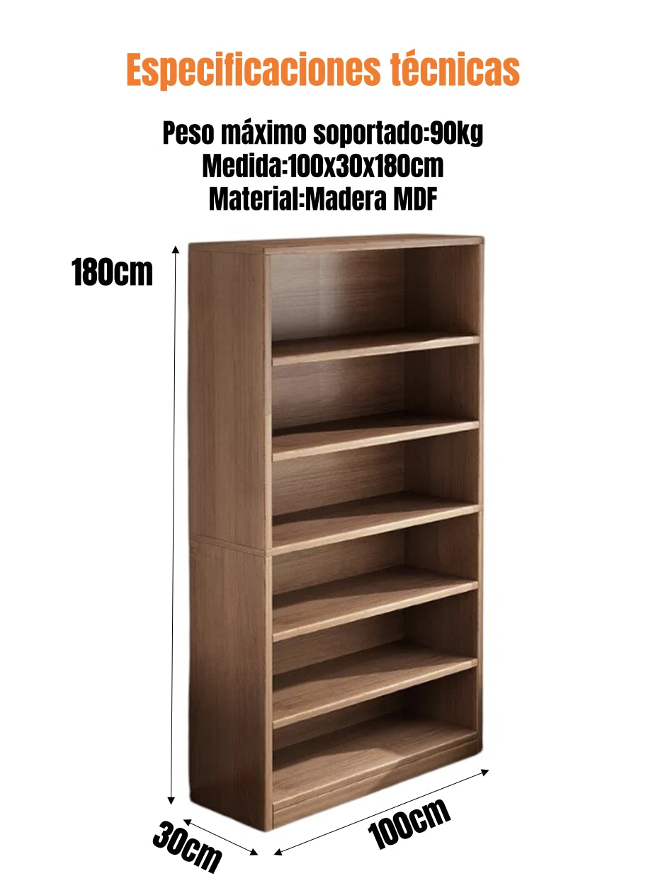 Librero Biblioteca Organizador Estante 100x180cm Monte