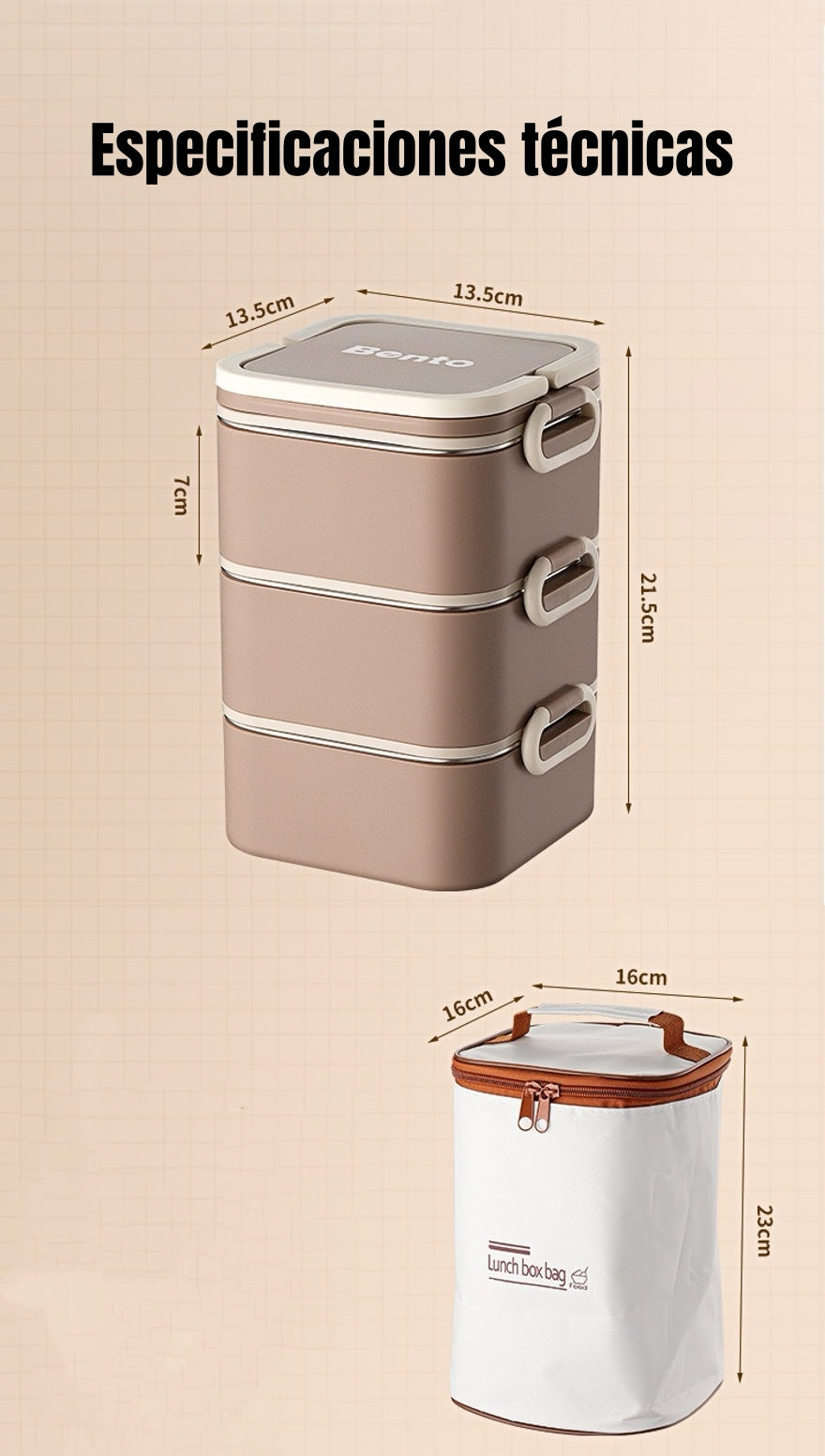 Lonchera Fiambrera Calentadora Bolso Térmico Dinner