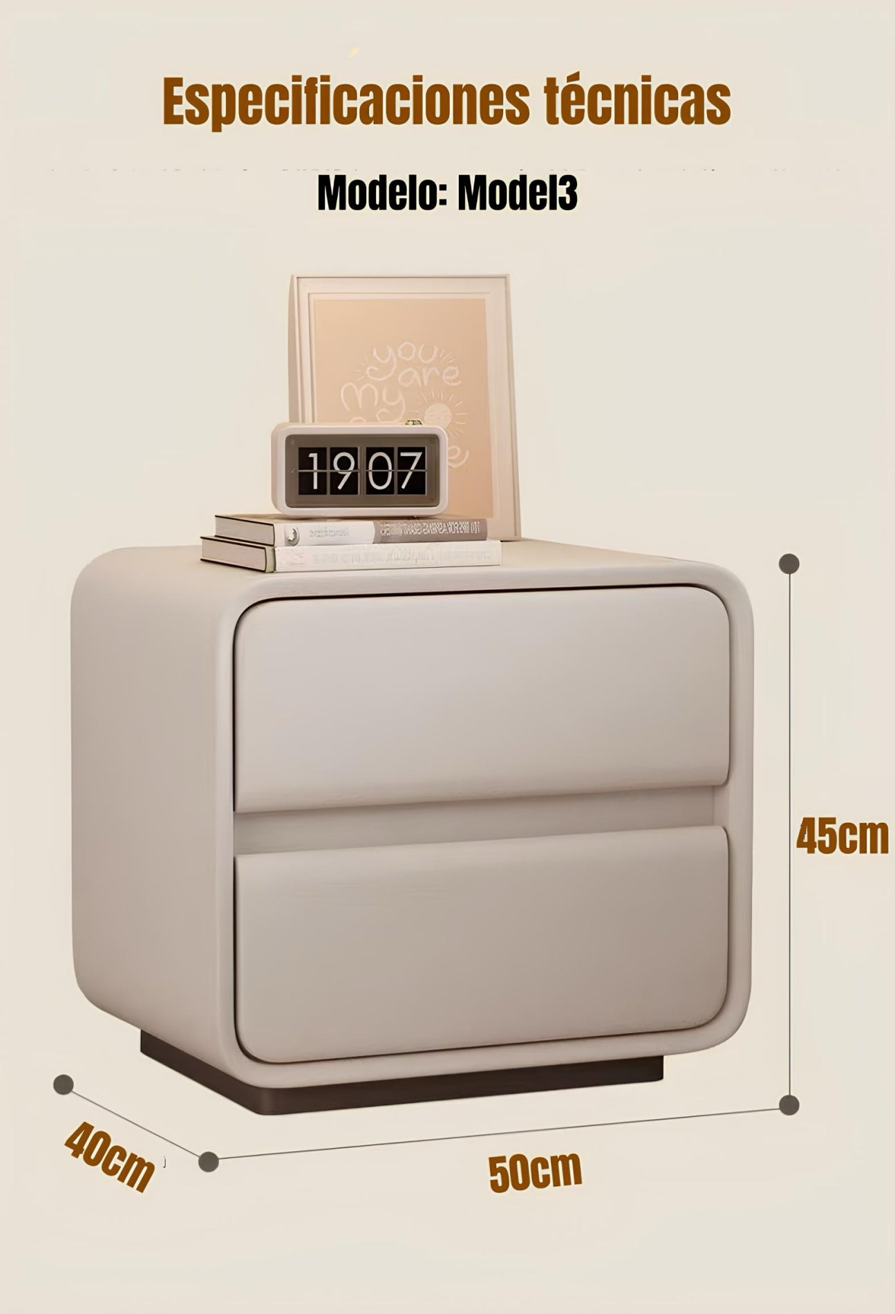 Velador Armado Cuero Sintético Manilla Invisible Model 4