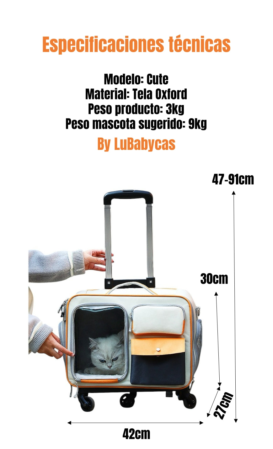 Maleta Mochila Bolso Perros Gatos 3 En 1 Cute By LuBabycas