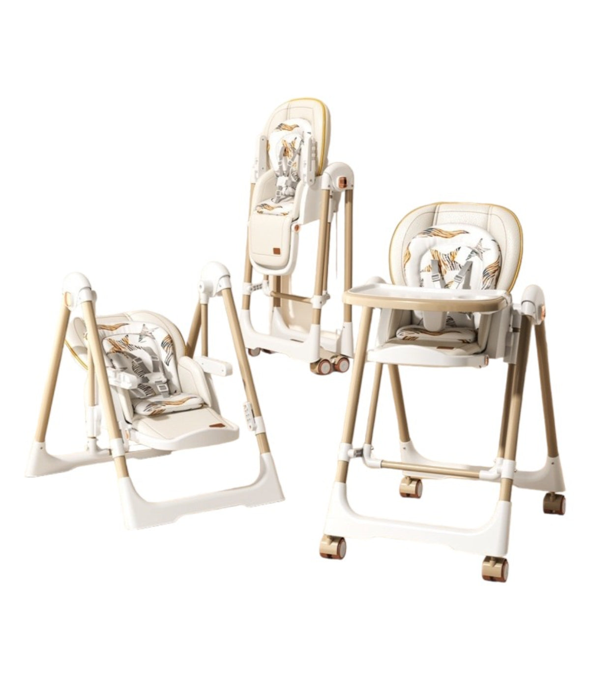 Silla De Comer Columpio 2 En 1 LuBabycas Blanca
