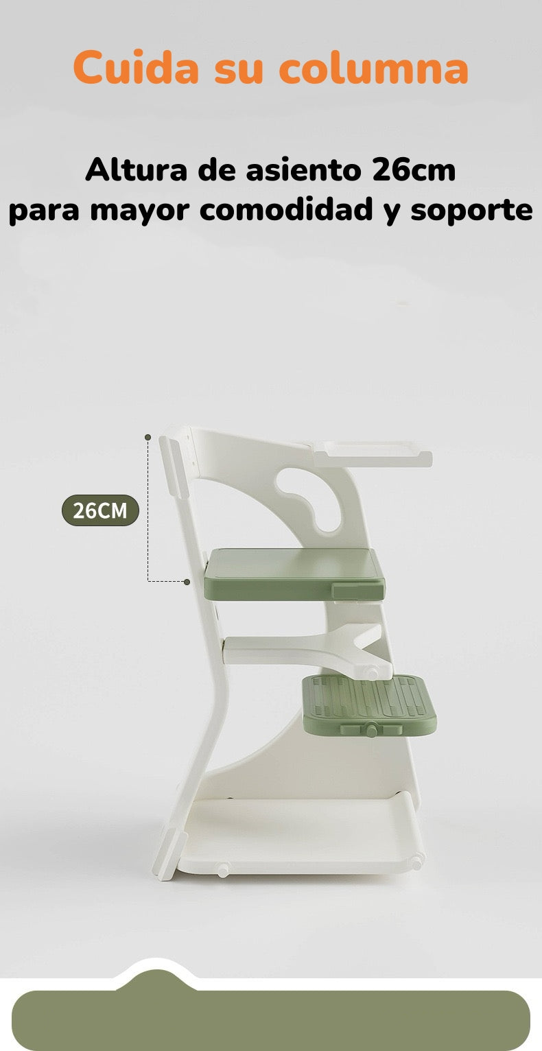 Silla De Comer Multifuncional Witness Naranja LuBabycas