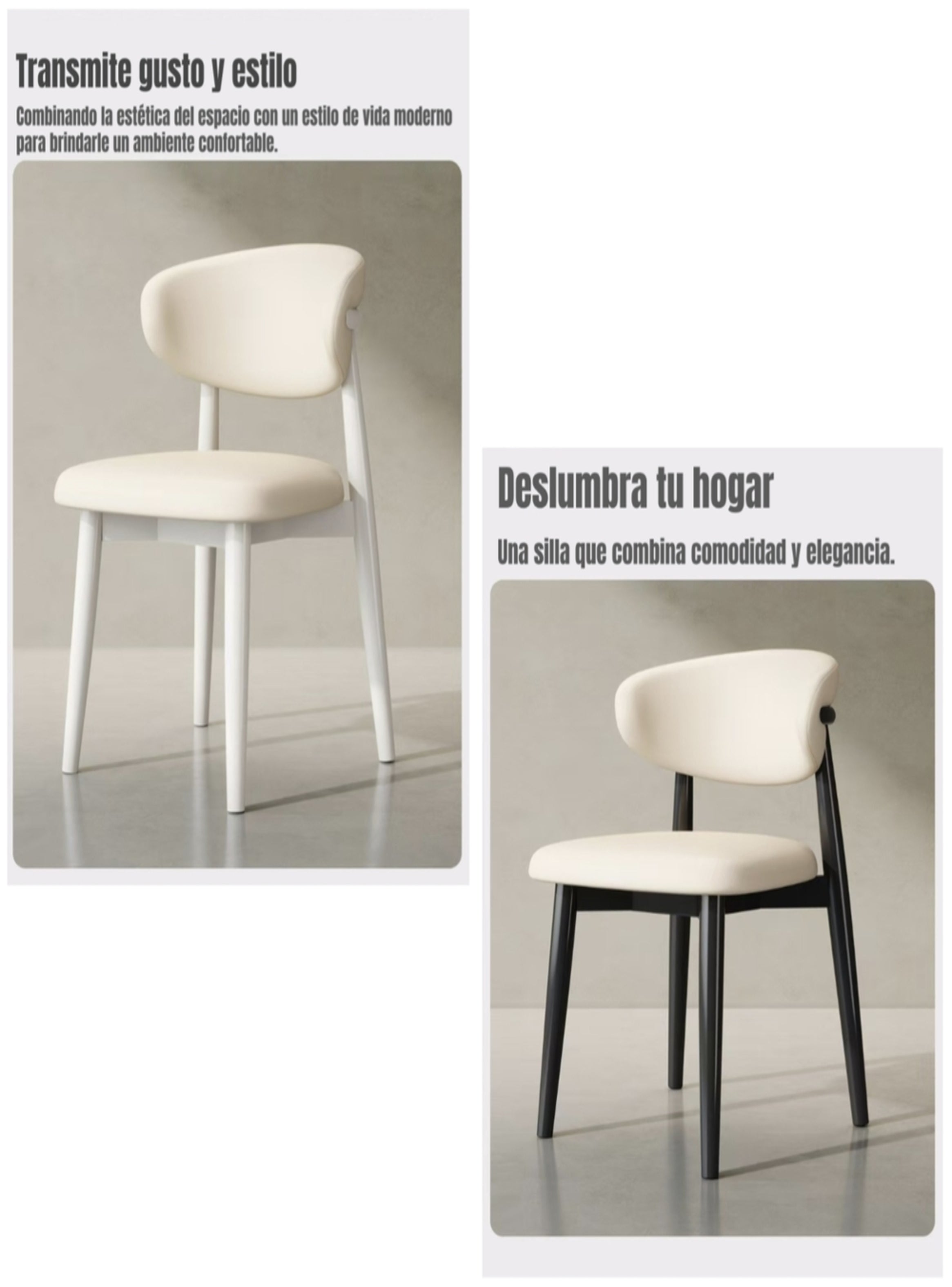 Pack 4 Sillas de Comedor Madera Café Ankara