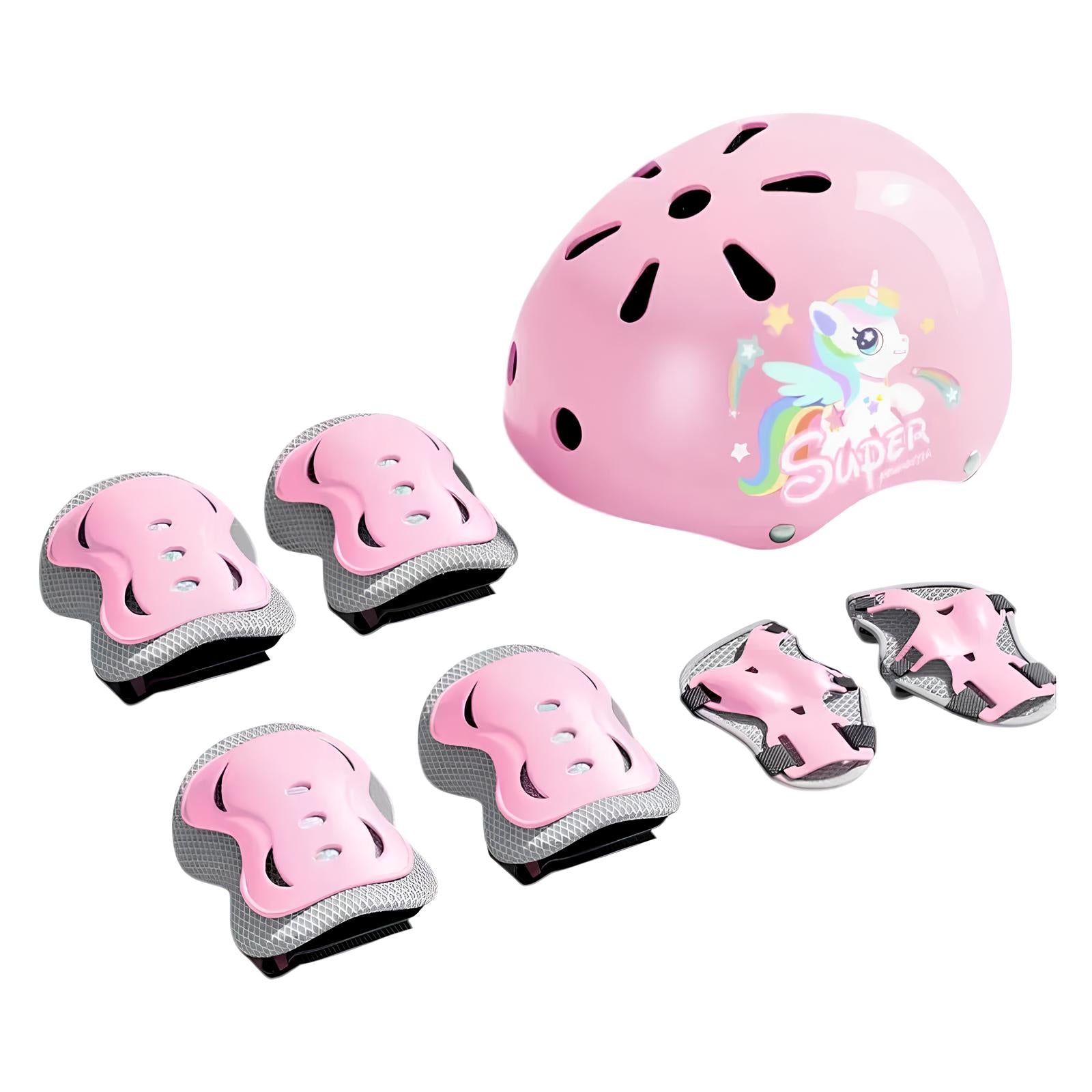 Casco Infantil Y Set De Protección 6 Piezas Súper LuBabycas