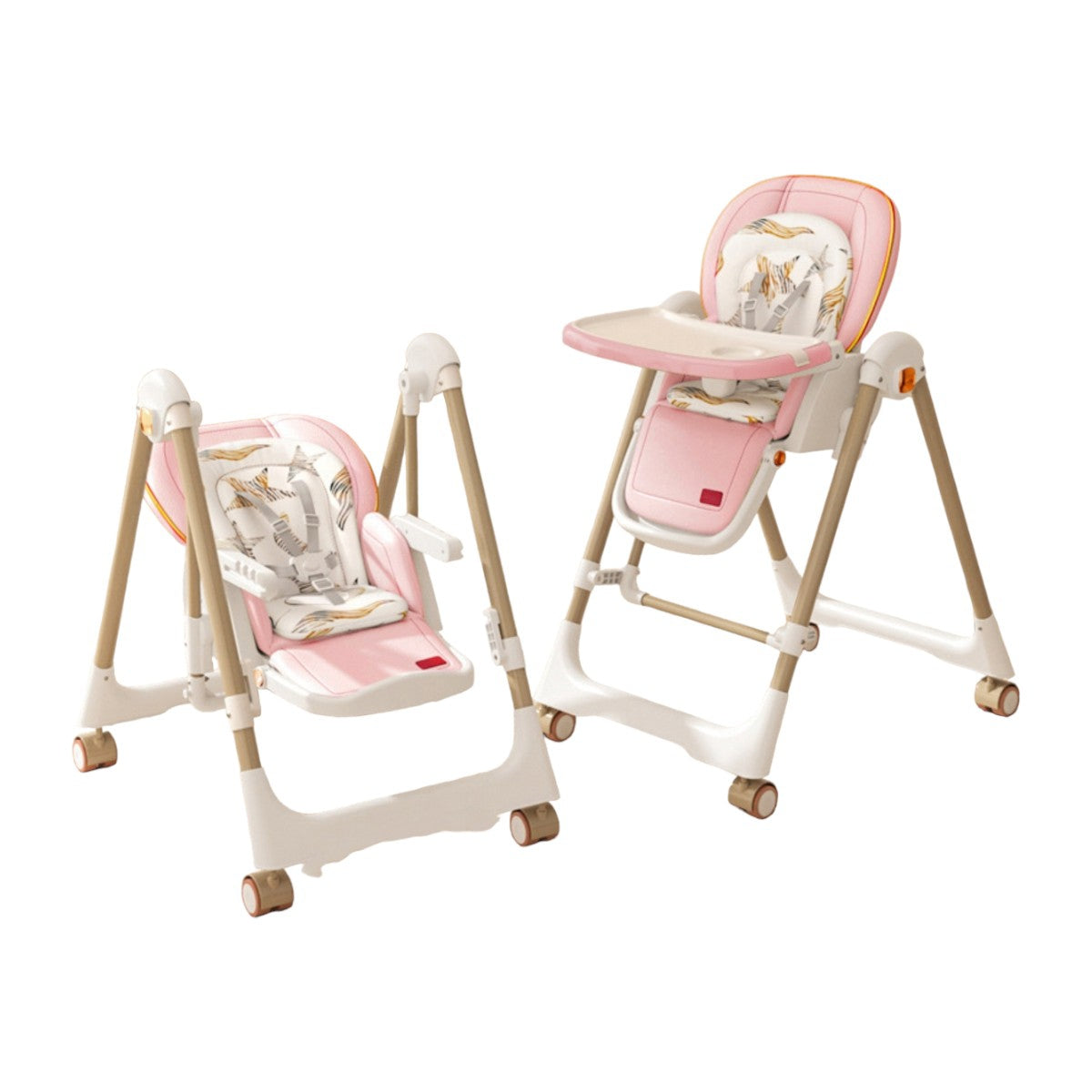 Silla De Comer Columpio 2 En 1 LuBabycas Rosada