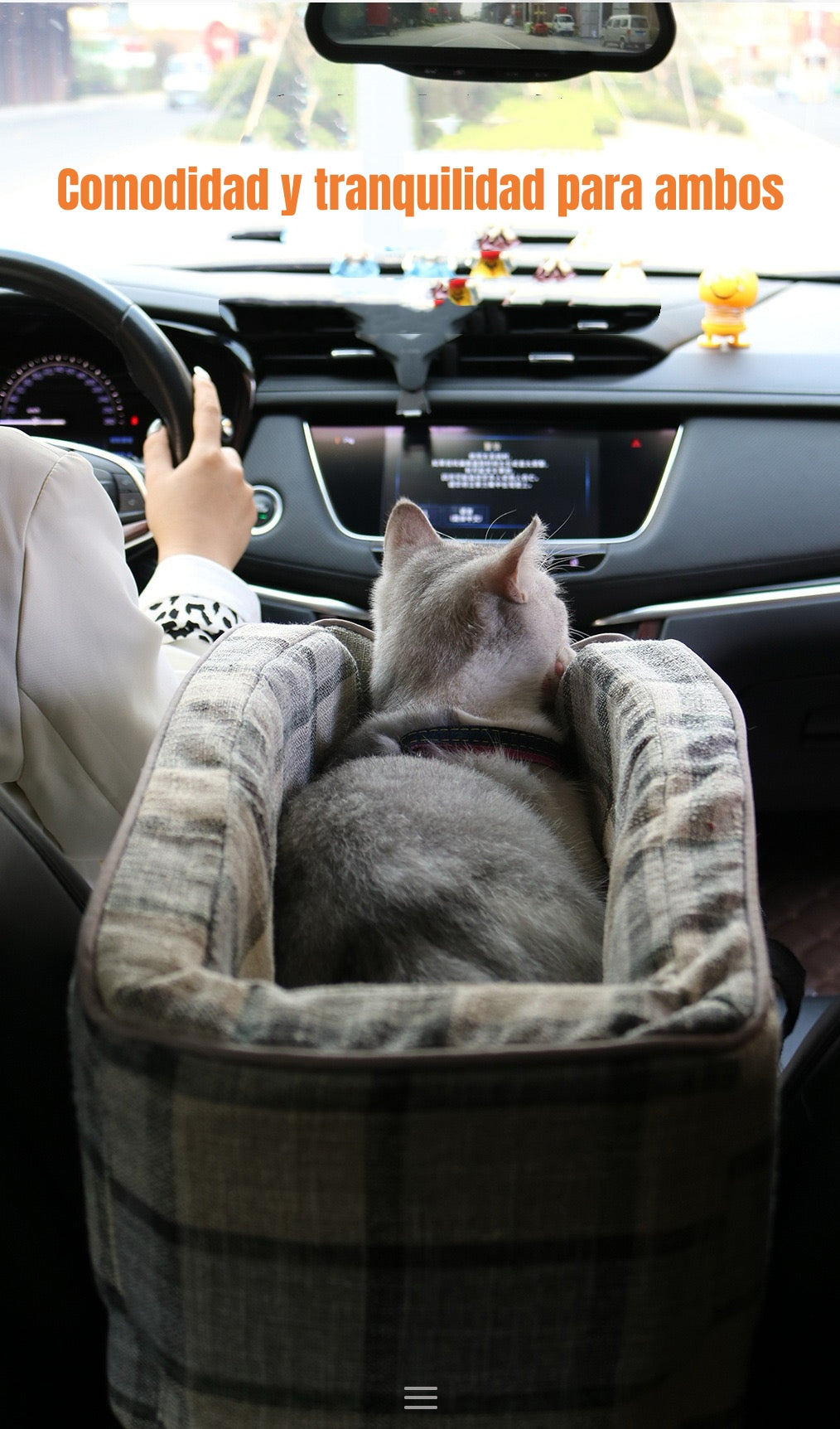 Bolso De Asiento Mascotas Portatil Transportador 2 En 1 Azul