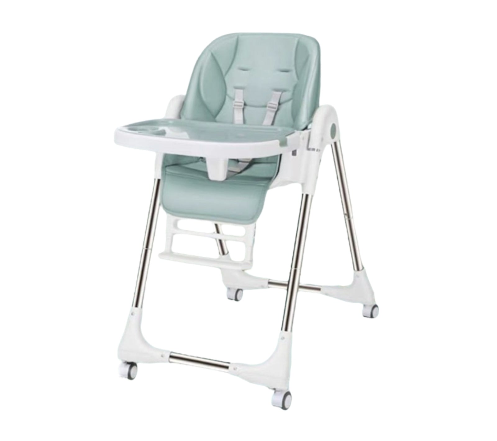 Silla De Comer Multiposiciones Plegable Verde Lubabycas