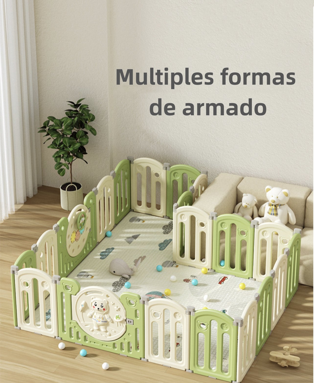 Corral Bebé 160x191cm Con Accesorios Lubabycas