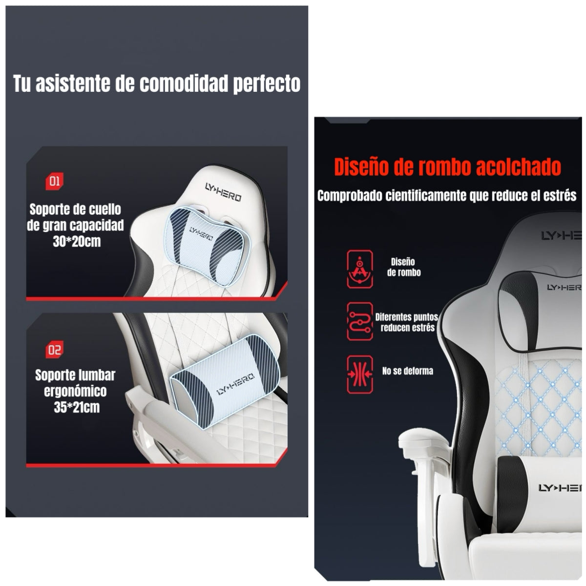 Silla Gamer Ergonómica Reclinable Con Reposapies Rosada