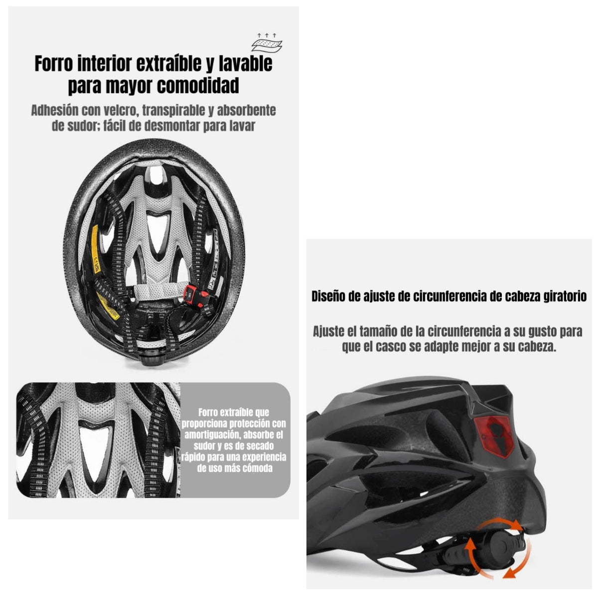 Casco Bicicleta Adulto Con Visera Magnética Negro RS Antule