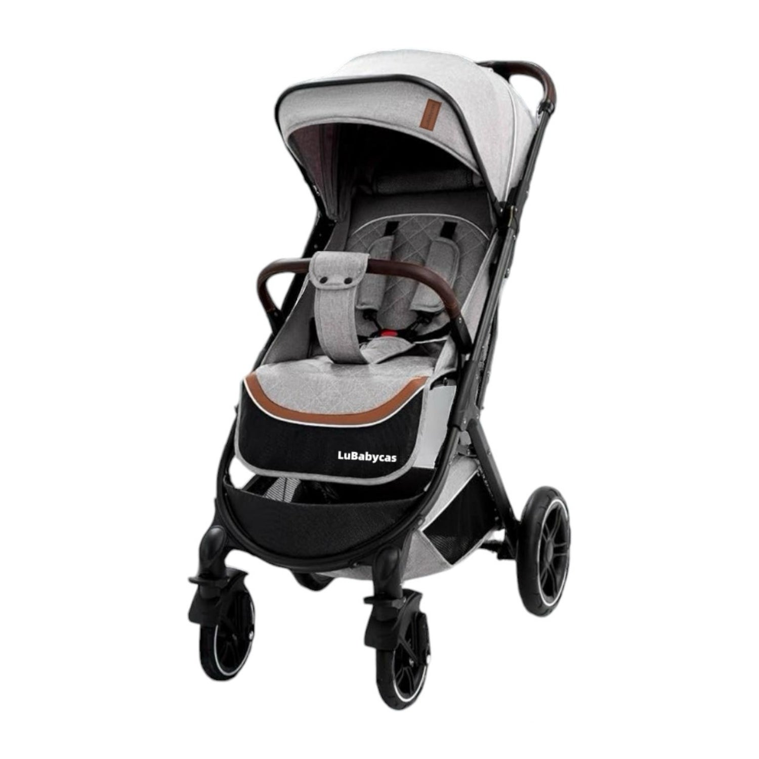 Coche de Paseo Con Cubre Pies LuBabycas Gris