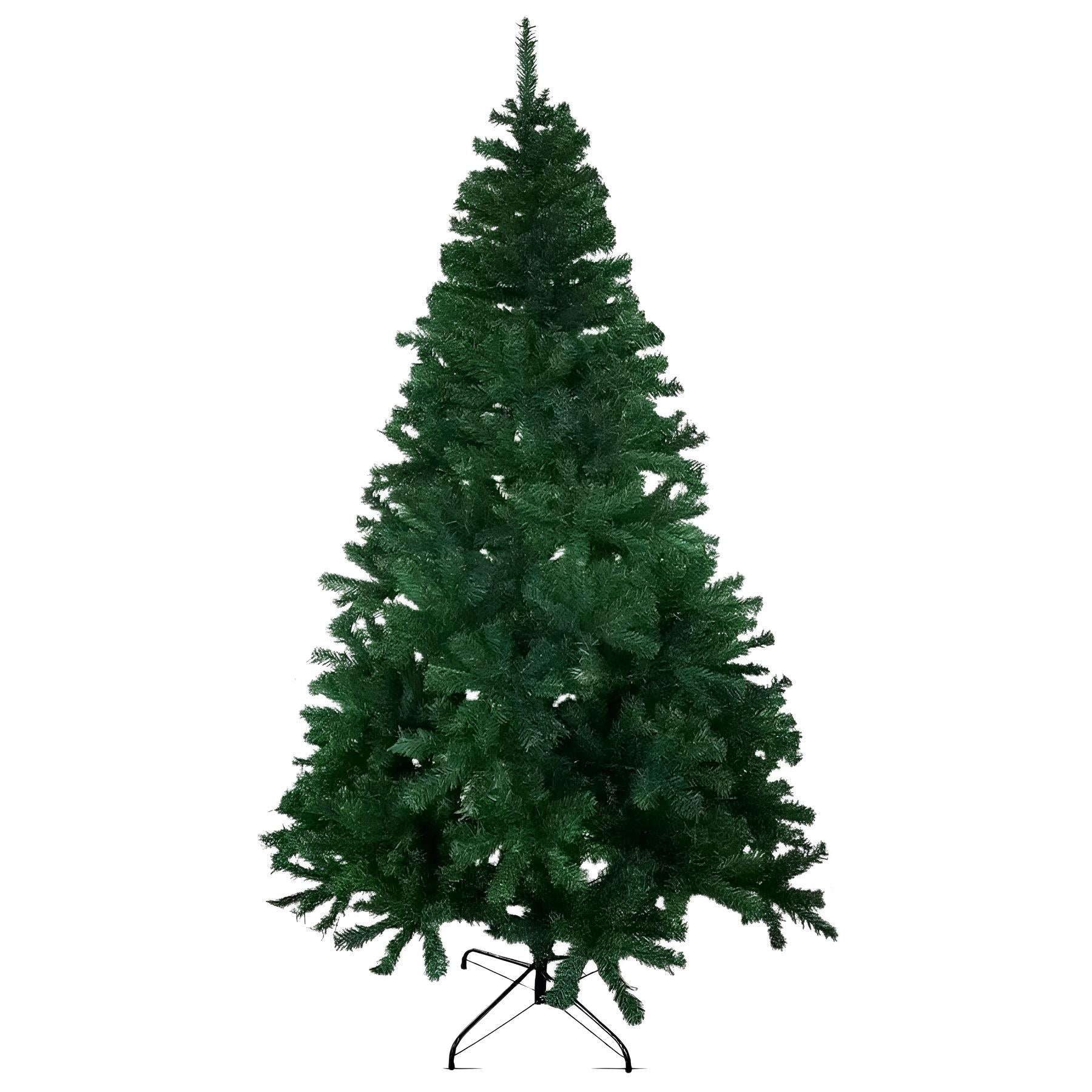 Árbol De Navidad Pino Verde Con Base Metal 180/210/240cm