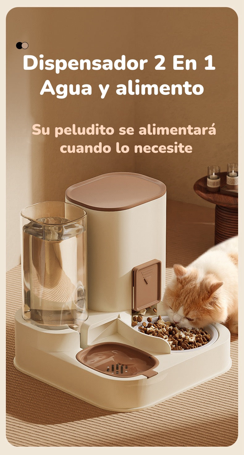 Dispensador Automático Agua Y Alimento 2 En 1 By LuBabycas