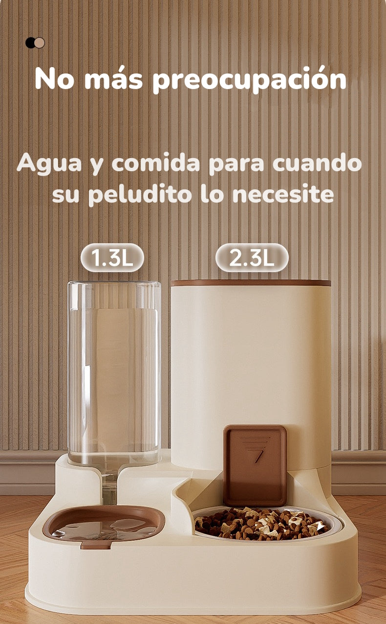 Dispensador Automático Agua Y Alimento 2 En 1 By LuBabycas