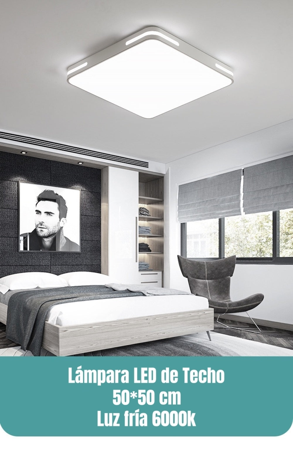 Lámpara de Techo Led 50x50CM 36W By LuBabycas