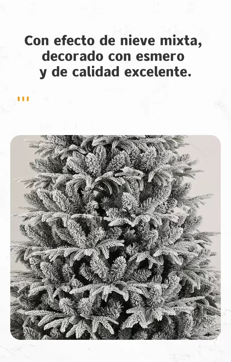 Árbol De Navidad Pino Blanco Con Base Metal 180/210/240cm