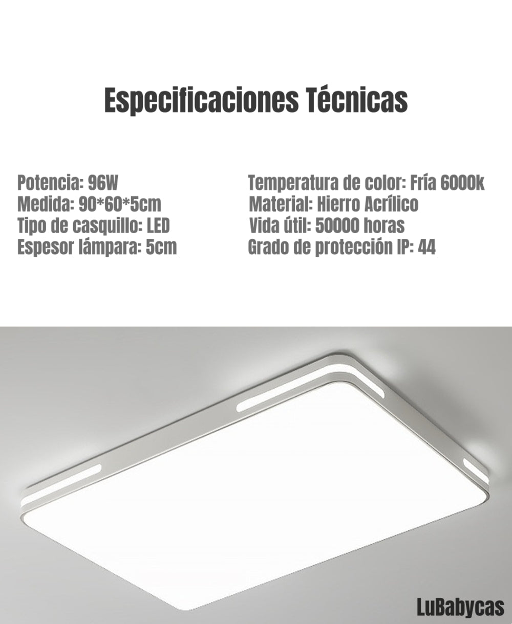 Lámpara de Techo Led 90x60CM 96W By LuBabycas