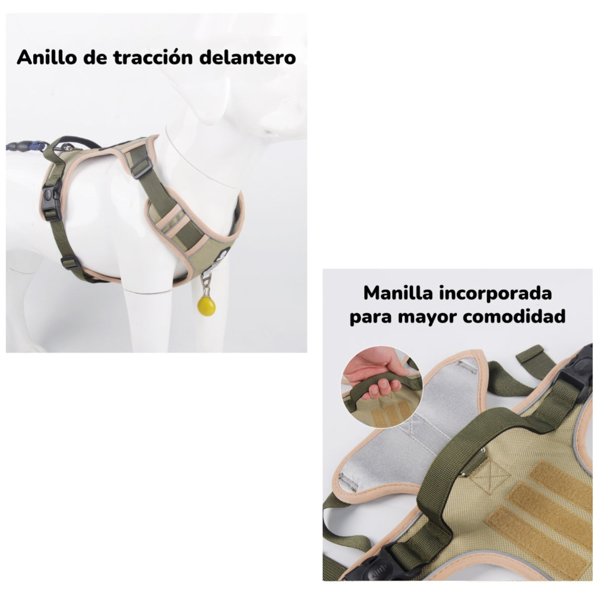 Arnés Para Perro Ajustable Con Correa Reflectantes Mimi L