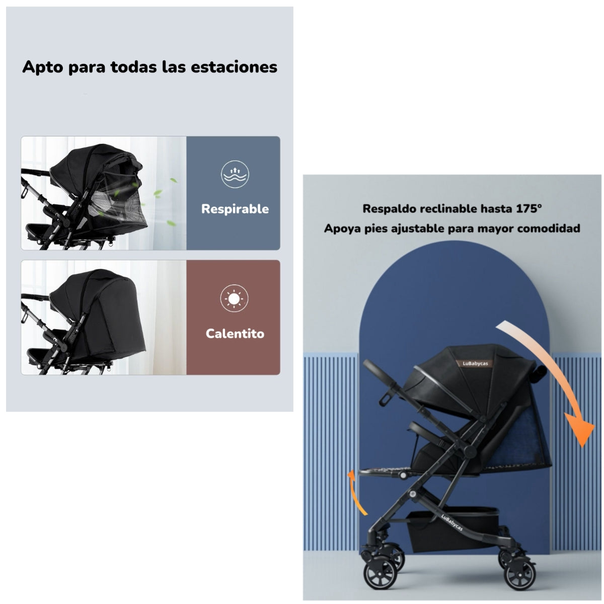 Coche De Paseo Reversible 4 Ruedas 360°Space Pink LuBabycas
