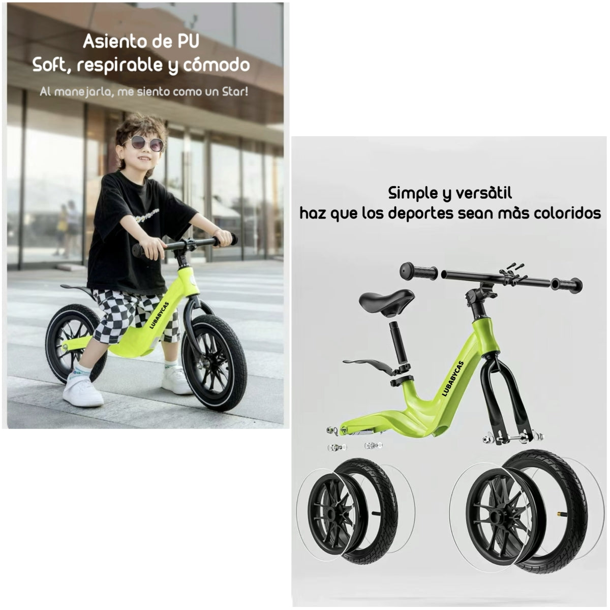 Bicicleta De Equilibrio 3-8 Años Aro 14 Rosada LuBabycas