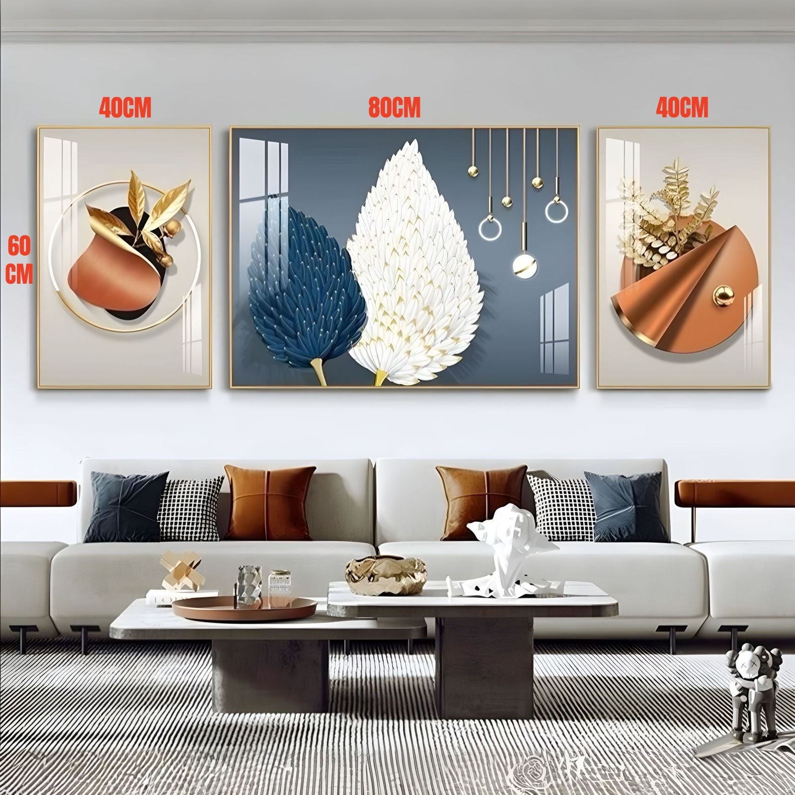 Set De 3 Cuadros Decorativos Marcos Aluminio By LuBabycas