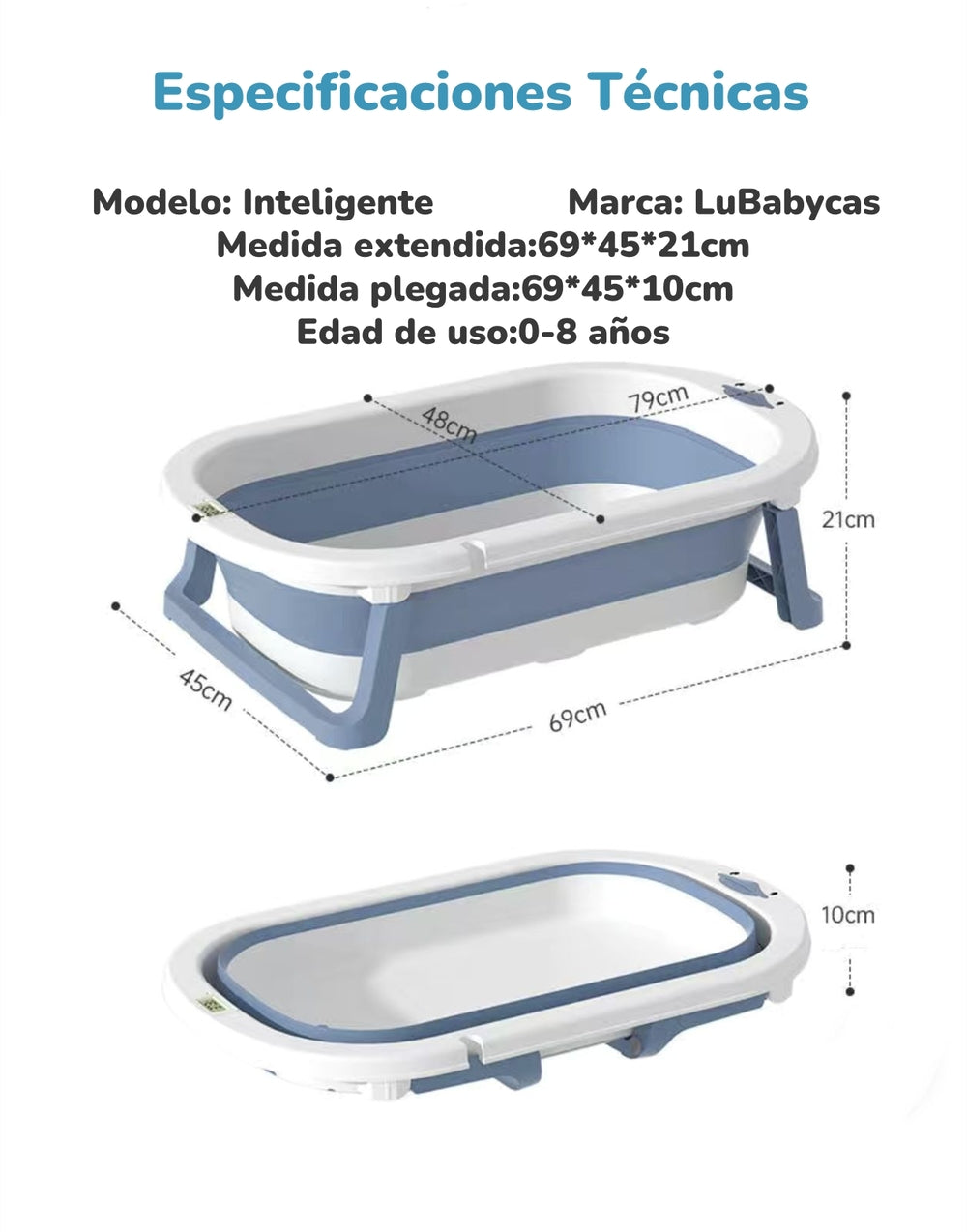 Bañera Plegable Con Termómetro Cojin Y Más Accesorios Rosada