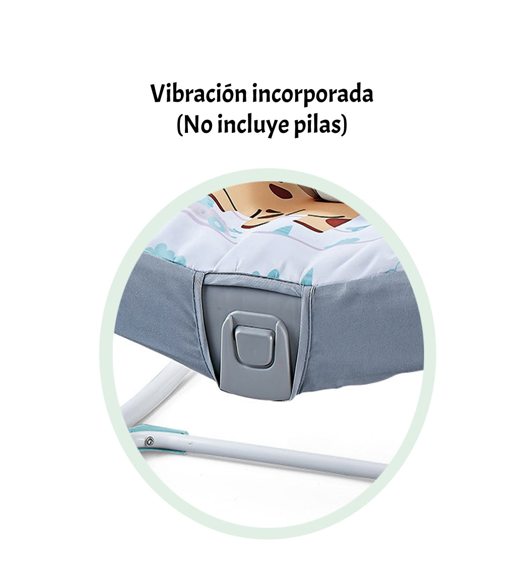 Mecedora Bebé Silla Nido Musical Vibración Azul LuBabycas