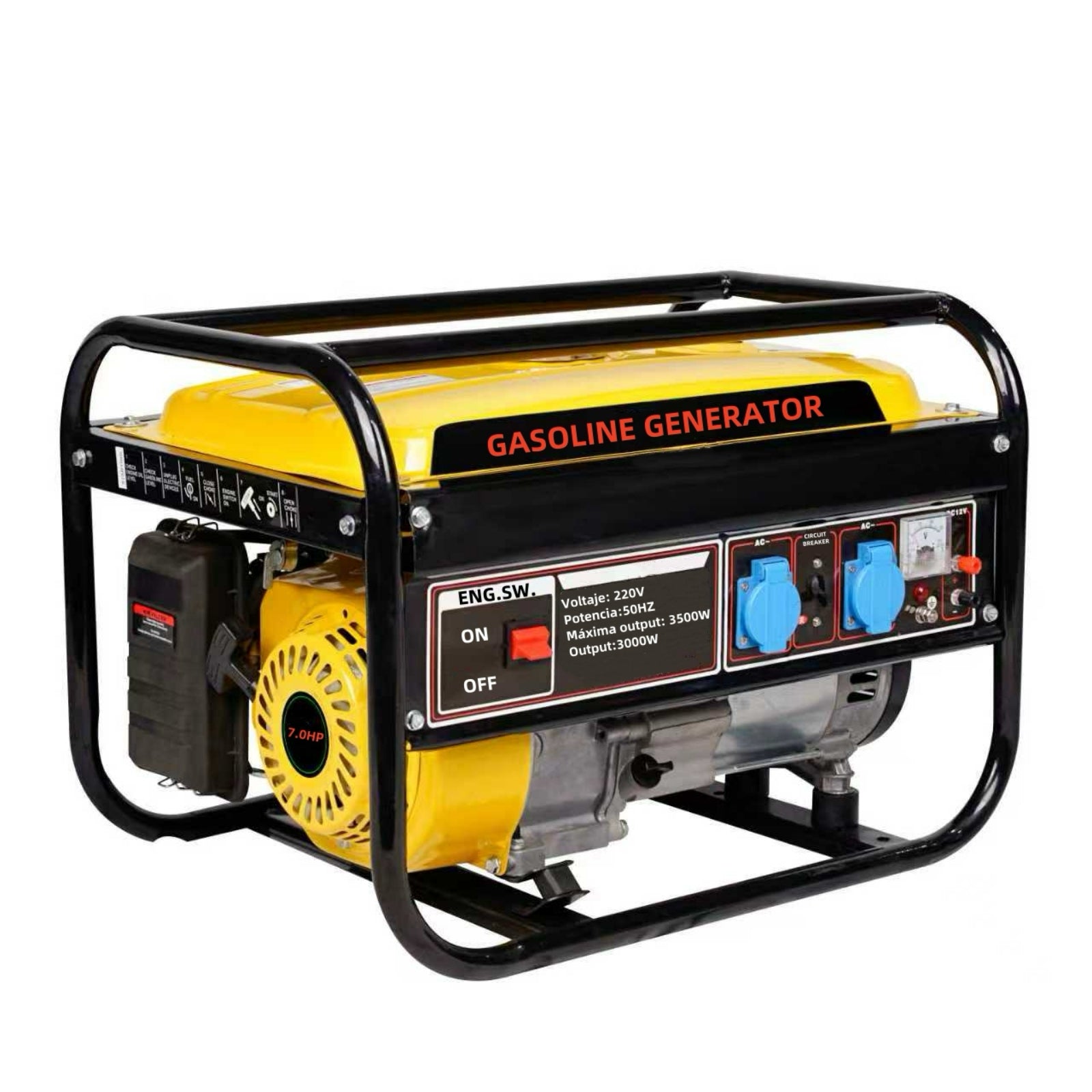 Generador Eléctrico A Gasolina OHV 3500W HD Amarillo