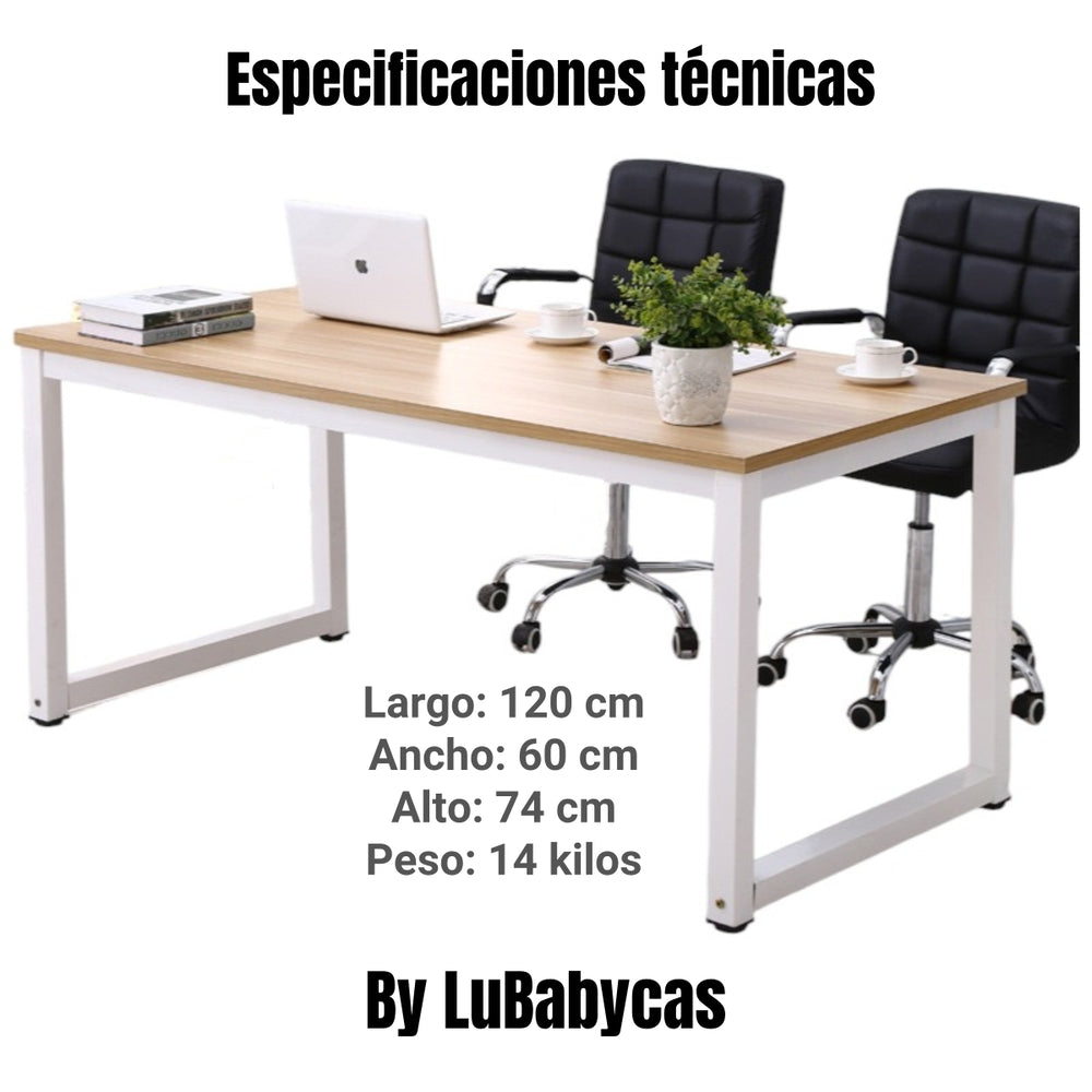 Escritorio Mesa 120*60*74cm By LuBabycas Negro