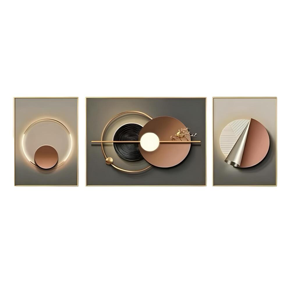 Set De 3 Cuadros Decorativos Hogar Aluminio Modelo BB