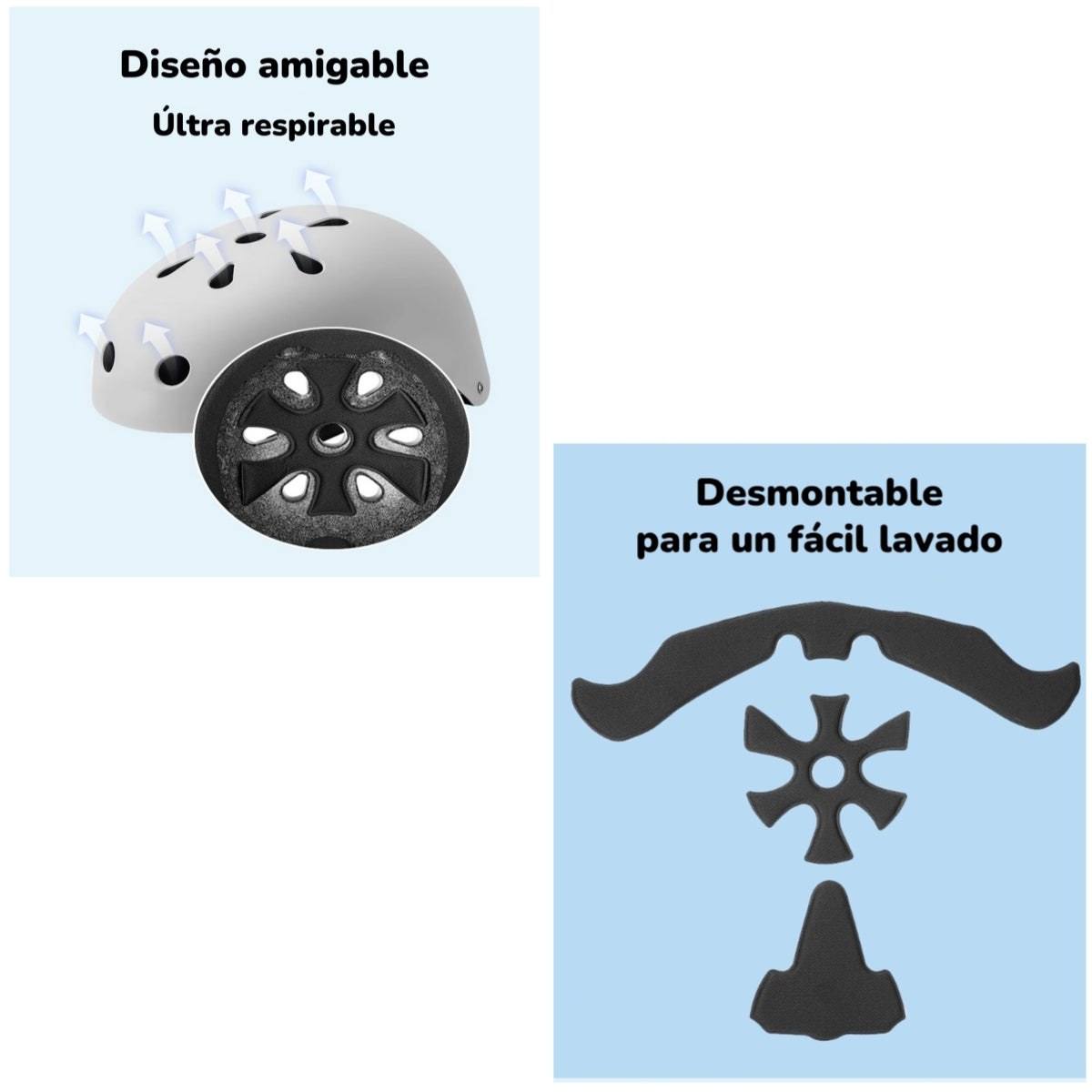 Casco Infantil Bicicleta Regulable Fantasy Blanco LuBabycas