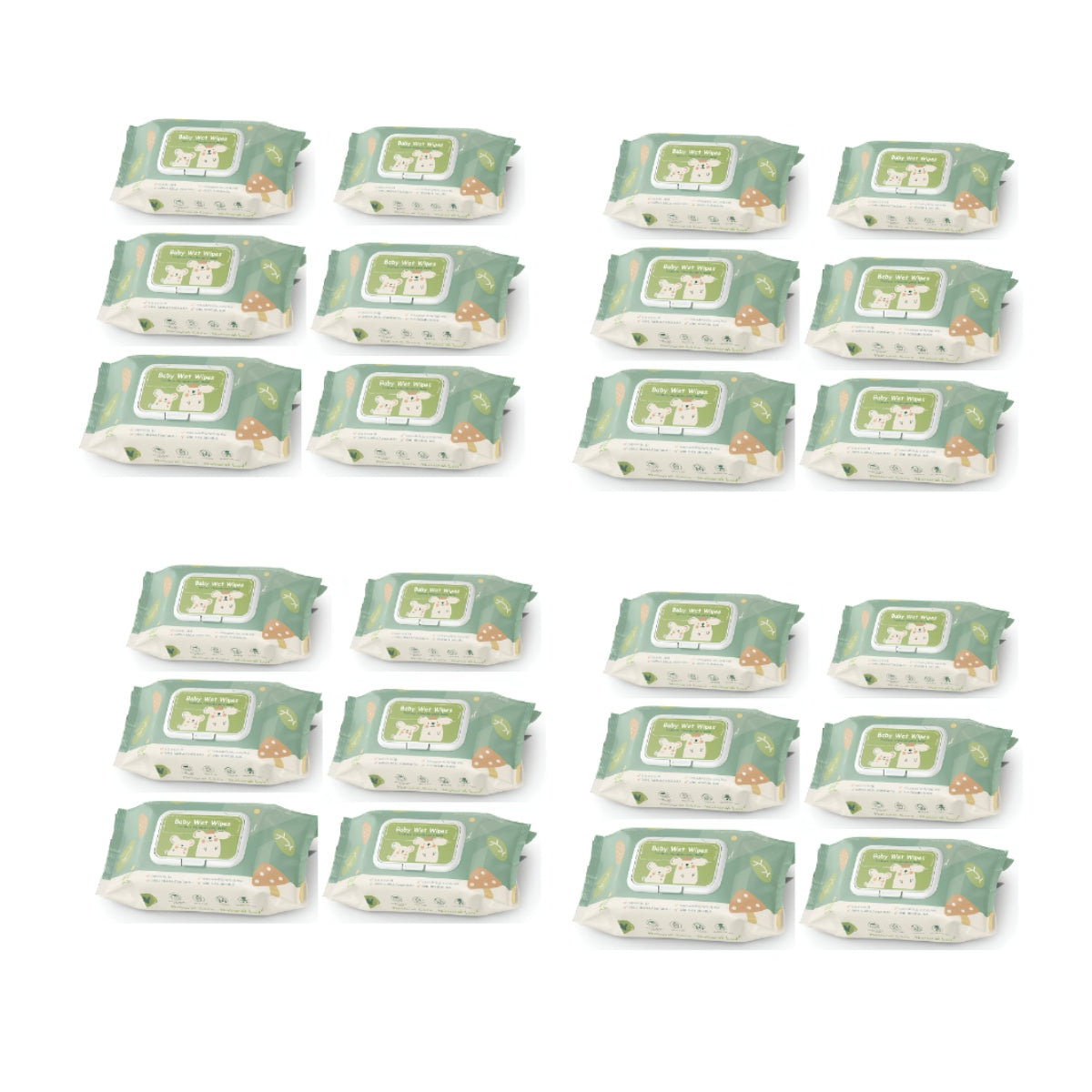 Toallitas Húmedas Con Tapa Pack 24x80 Unidades LuBabycas