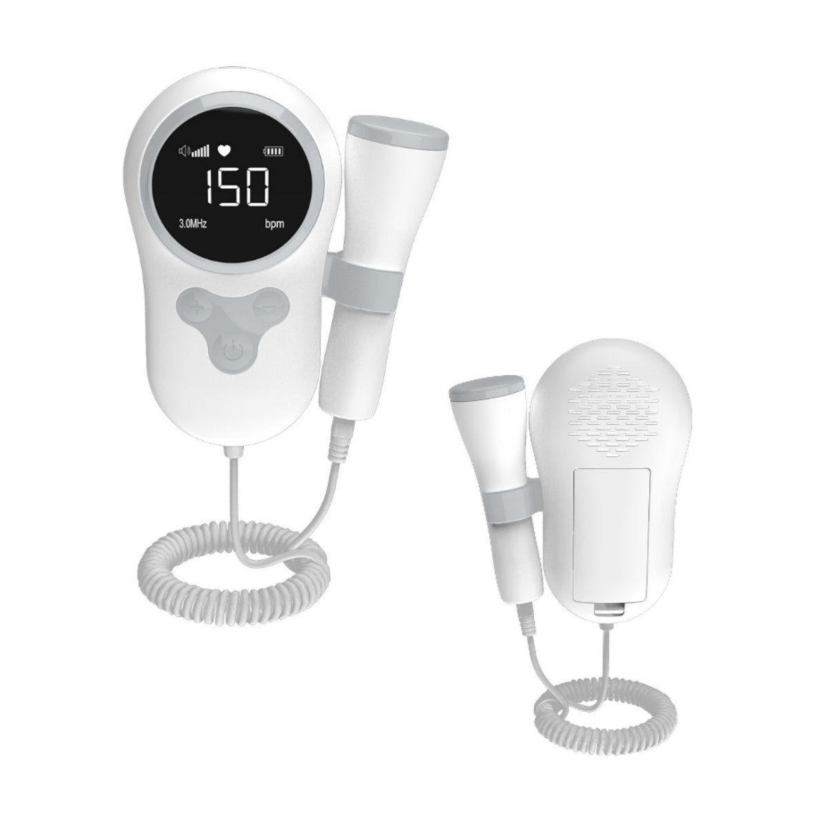 Monitor Fetal Doppler Latidos Corazón Bebé Gris LuBabycas